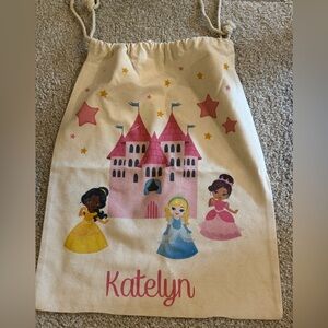 Princess/Castle Drawstring bag- personalized “Katelyn”